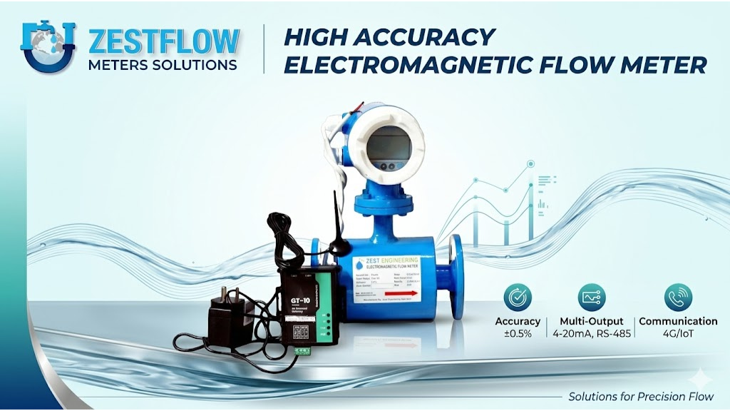 High Accuracy Electromagnetic Flow Meter